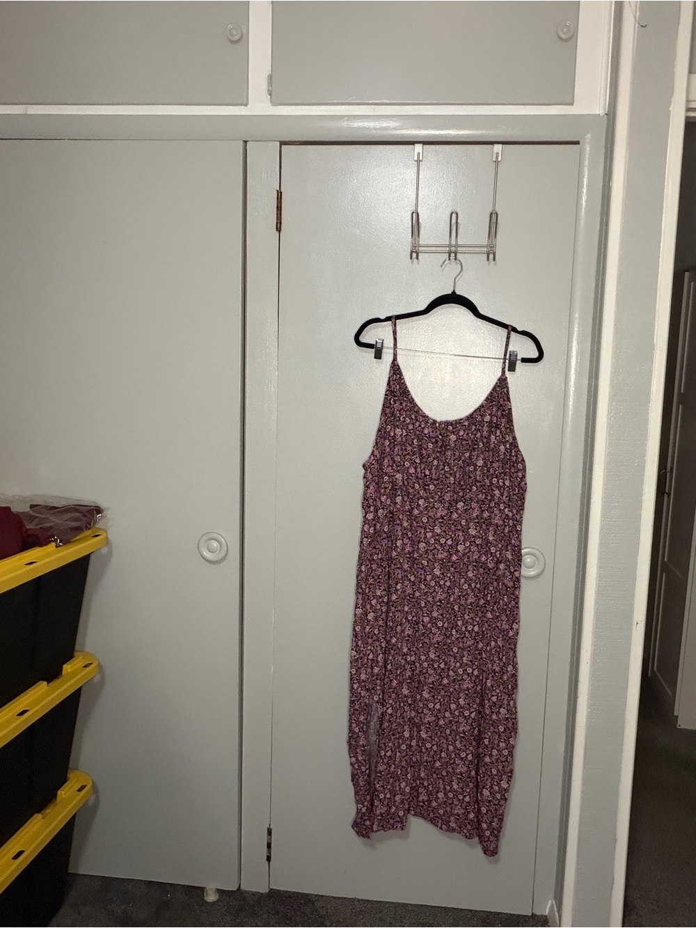 Old Navy Floral Spaghetti-Strap Midi Dress - Burgundy